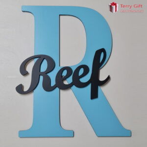 שלט לחדר ילדים אות גדולה