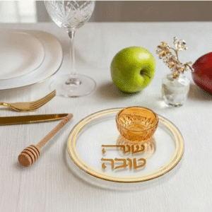 צלחת לדבש זהב מראה